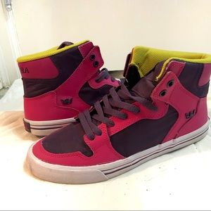 Supra Vaider Pink & Purple Nubuck Skate Shoes
